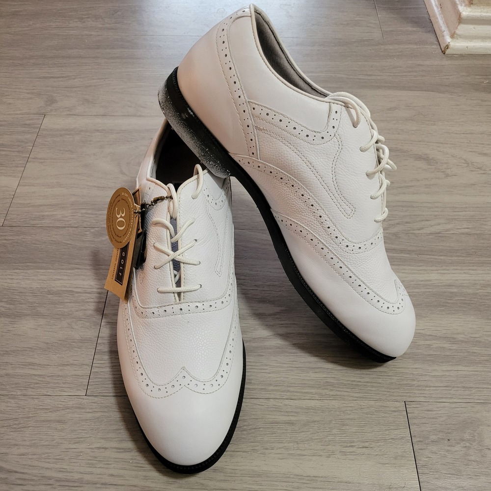 VTG 90s Nike Zoom Air Gore-Tex Golf Shoes Mens 10 White Leather Wingtip NWT READ